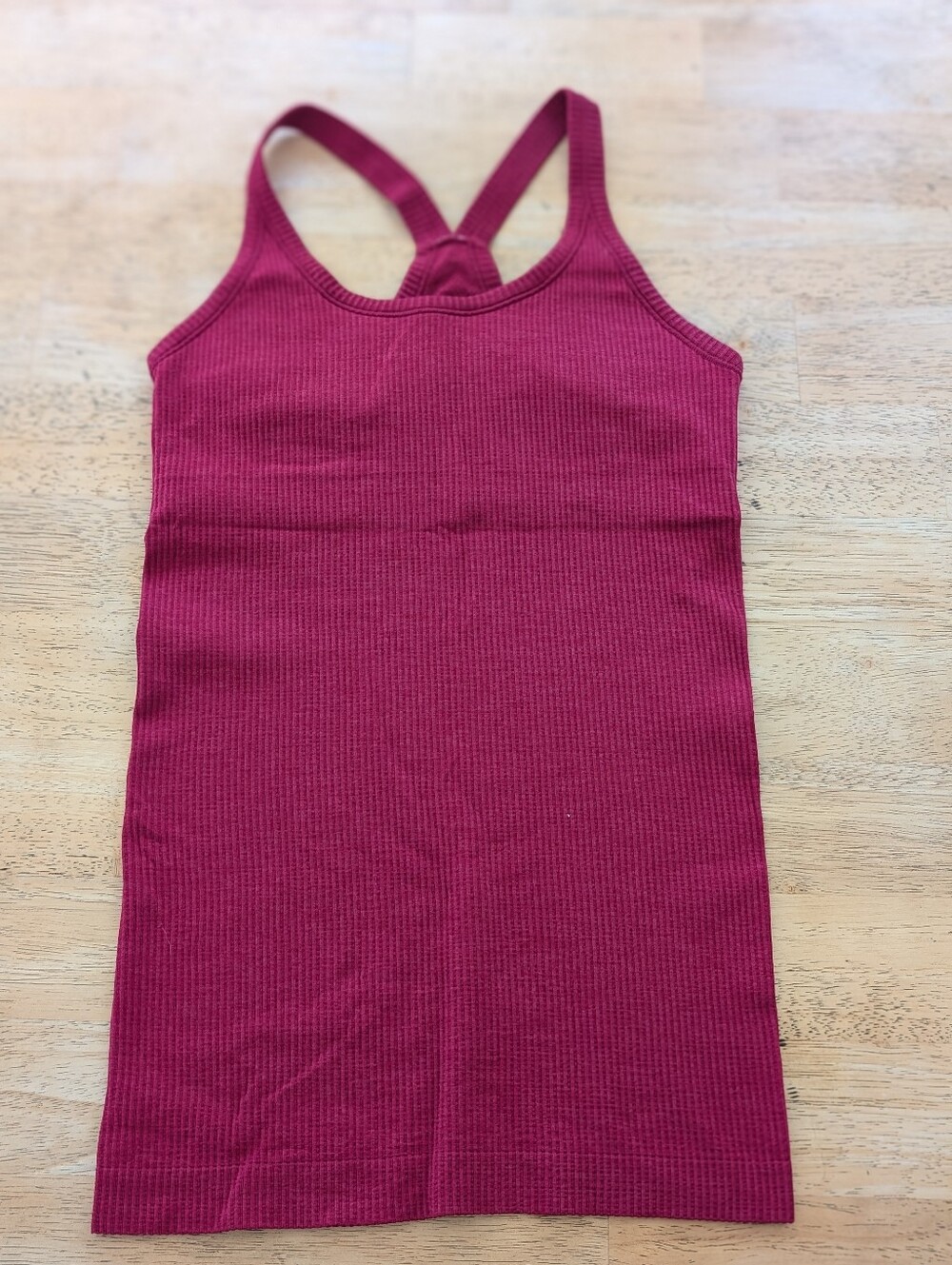 Lululemon Ribbed Racerback Tank Top - Burgundy Size XS